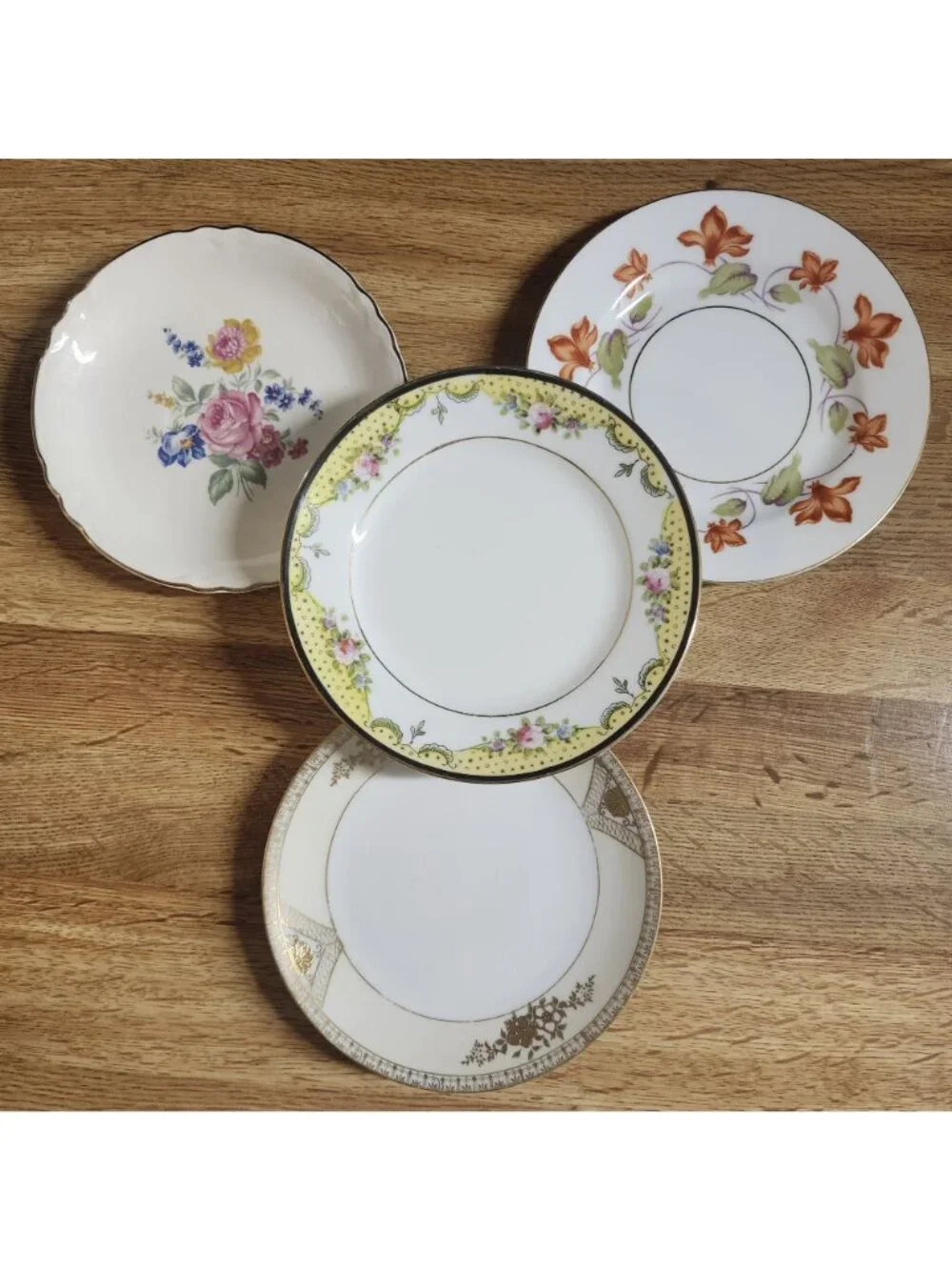 Colorful Mismatched Floral Fine China ~6.5